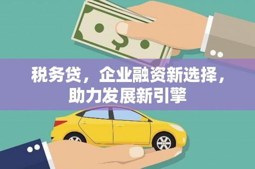 佛山税务贷，企业融资新选择，助力发展新引擎