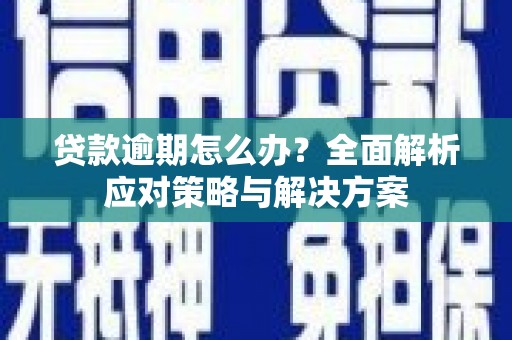 佛山贷款逾期怎么办？全面解析应对策略与解决方案