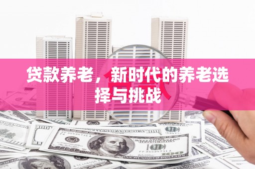 佛山贷款养老，新时代的养老选择与挑战