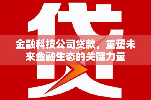 佛山金融科技公司贷款，重塑未来金融生态的关键力量