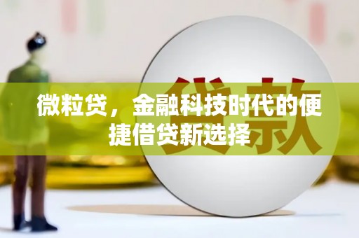 佛山微粒贷，金融科技时代的便捷借贷新选择