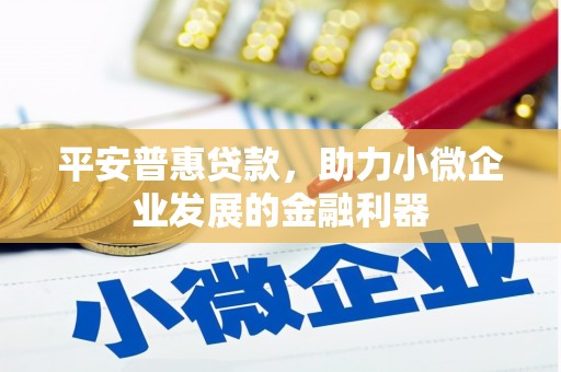 佛山平安普惠贷款，助力小微企业发展的金融利器