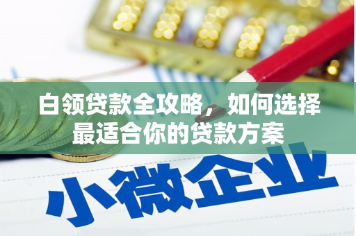 佛山白领贷款全攻略，如何选择最适合你的贷款方案